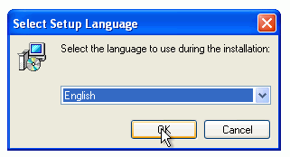 Choose the installation language.